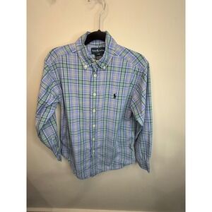 Ralph Lauren Boys Plaid Long Sleeve Button Down Shirt - Size 8